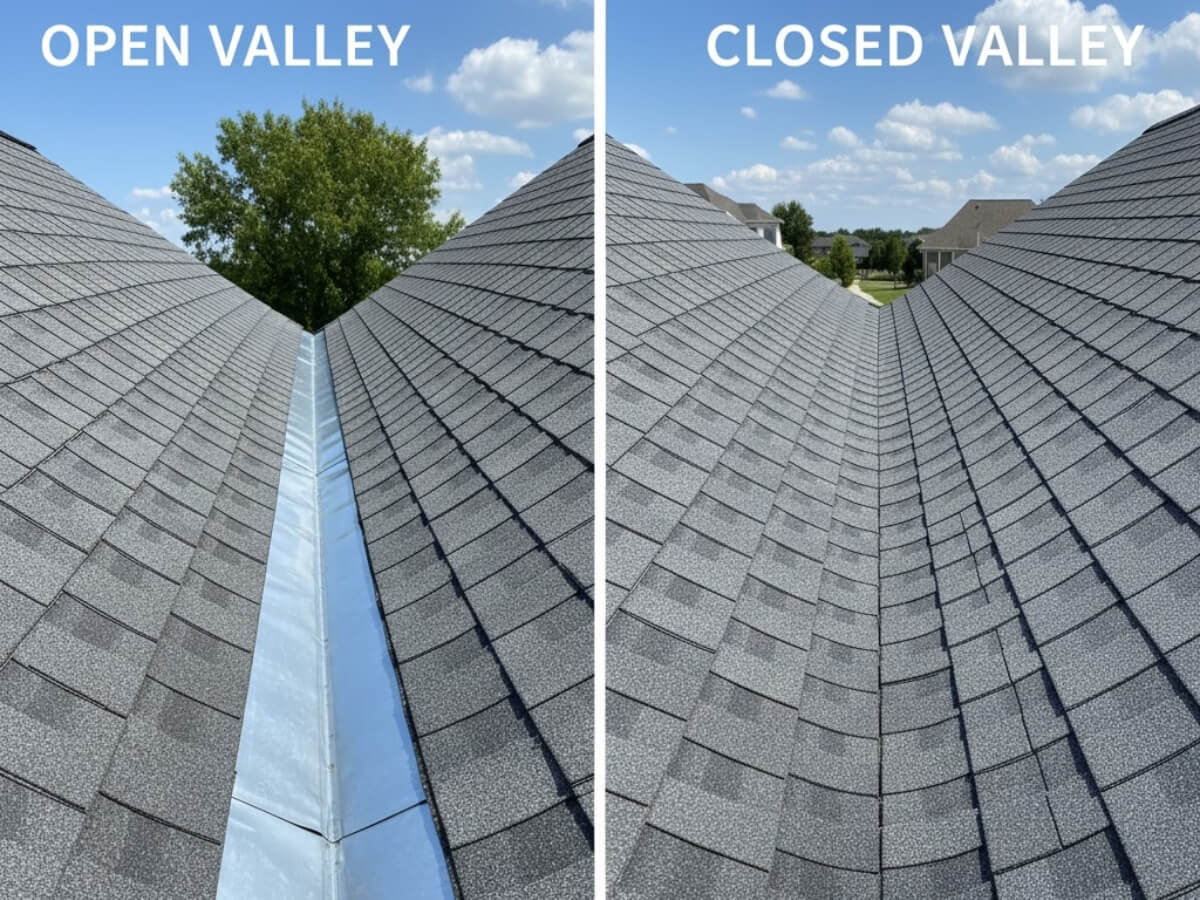 Open Vs Closed Valley Roof Systems Explained For Homeowners Intercrus 